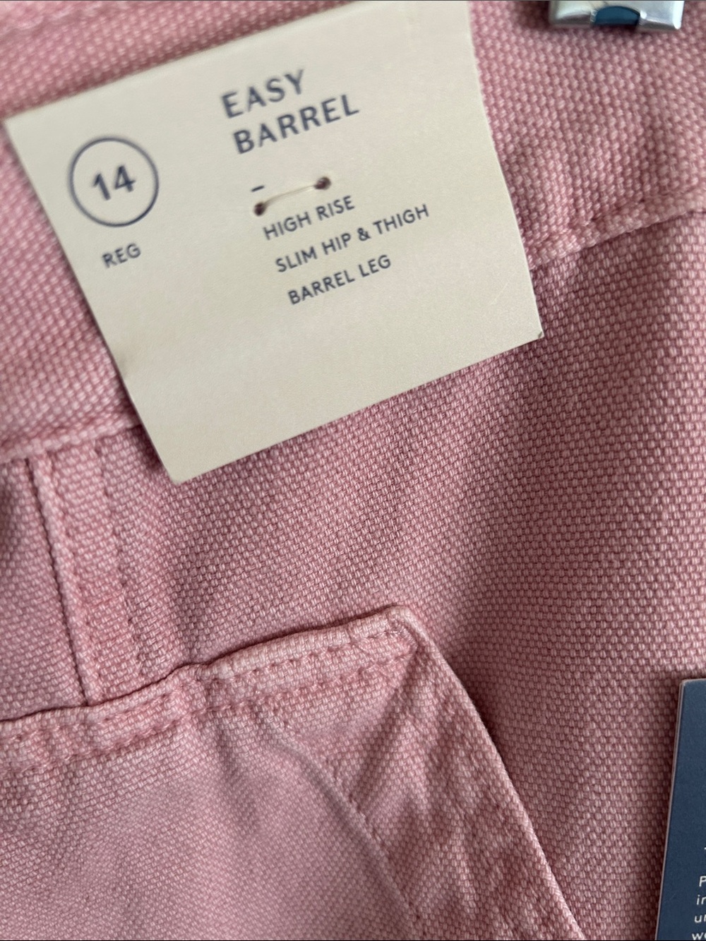Universal Thread Dusty Pink Denim High-Rise Barrel Jeans - Picture 3 of 4